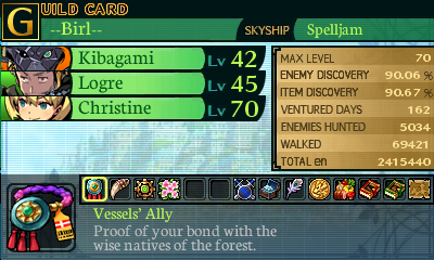 Etrian Odyssey IV Guild Card