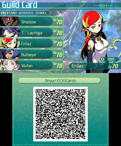 Etrian Odyssey V Guild Card