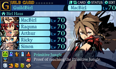 Etrian Odyssey Untold Guild Card